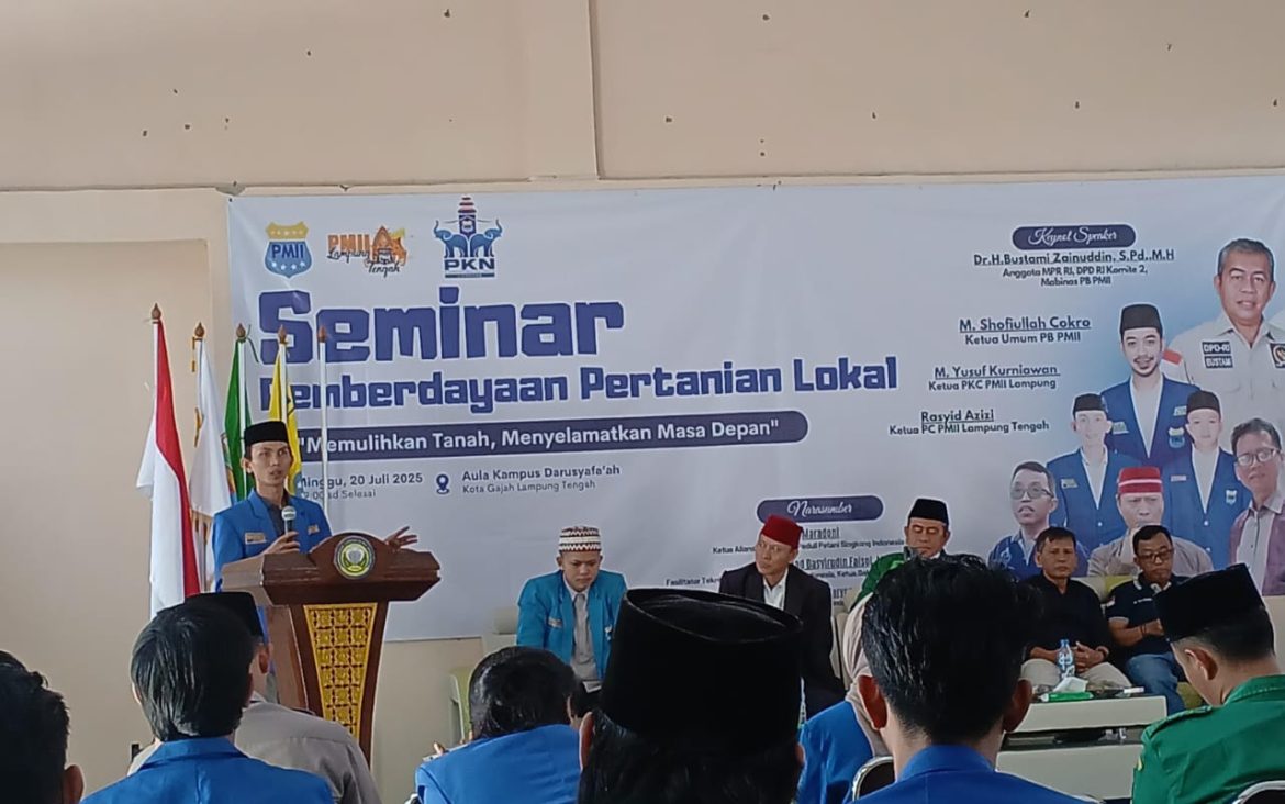 PC PMII Lampung Tengah Gelar PRA PKN Pemberdayaan Petani Lokal dengan Keynote Speaker H. Bustami Zainudin DPD RI Komite 2