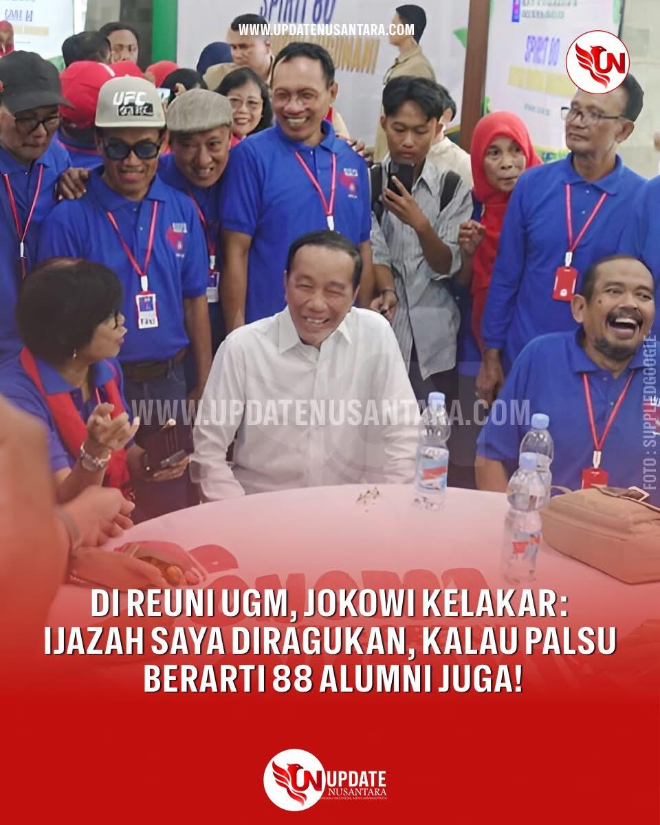 Jokowi Singgung Ijazah di Reuni Kehutanan UGM: “Eh, Jangan Senang Dulu Lho”   