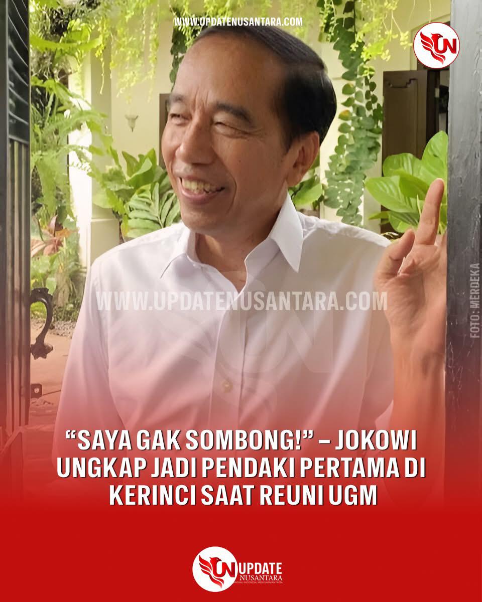 Naik Kerinci Paling Cepat, Jokowi Bikin Geger Reuni UGM: “Saya Gak Sombong!”   