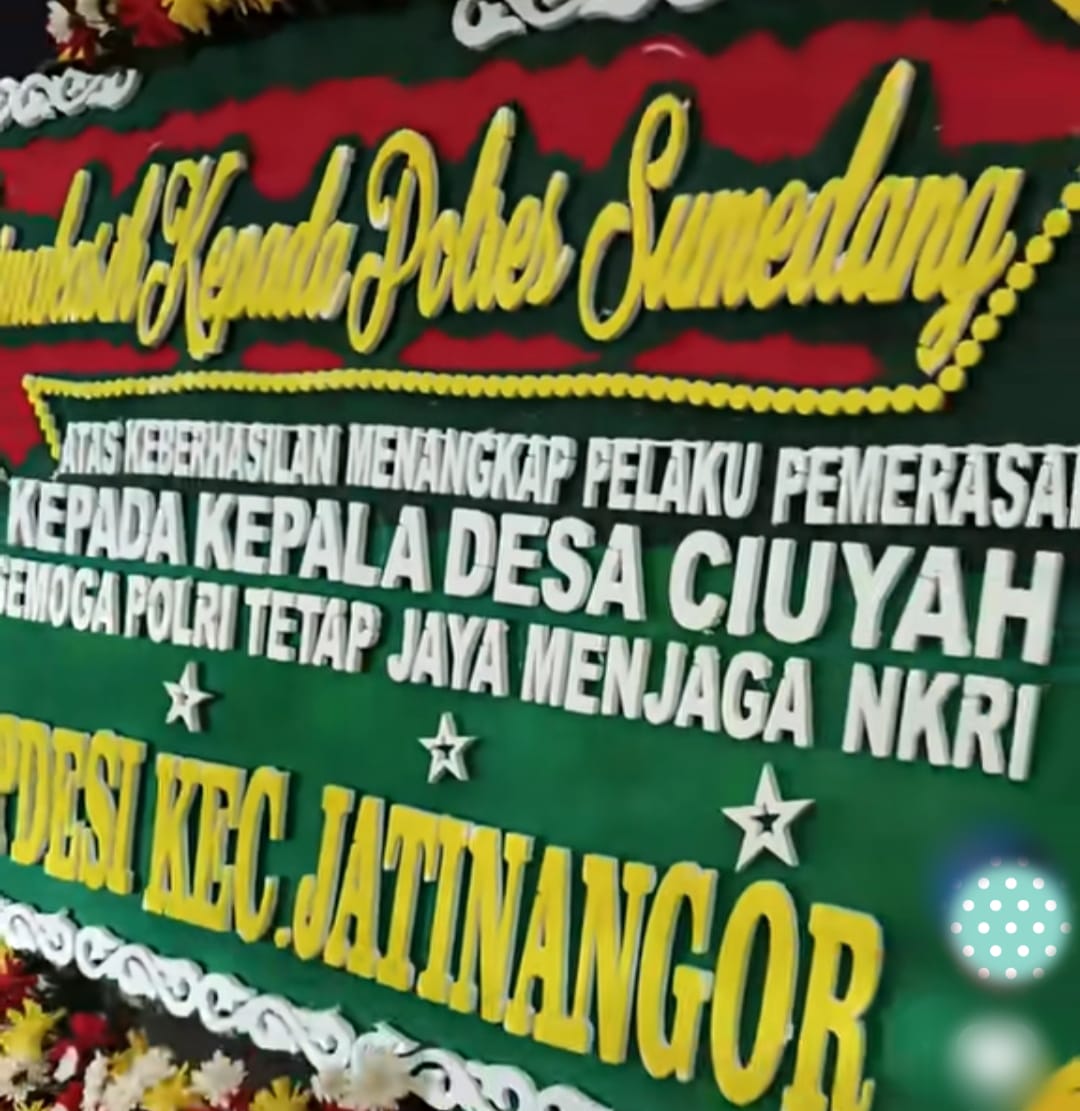 Karangan Untuk Polres Sumedang, Simbol Terimakasih atau Tameng Kepentingan ?   
