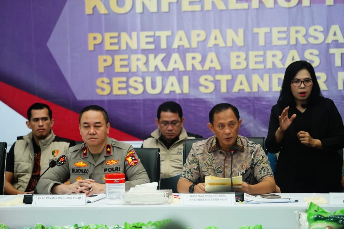 Polri Tetapkan Tiga Tersangka Kasus Beras Tak Sesuai Standar Mutu, Termasuk Direktur Utama PT FS   