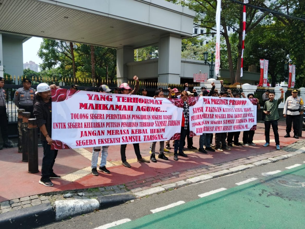 Aliansi Mahasiswa minta Presiden Prabowo Turun Tangan Eksekusi Samsul Tarigan      