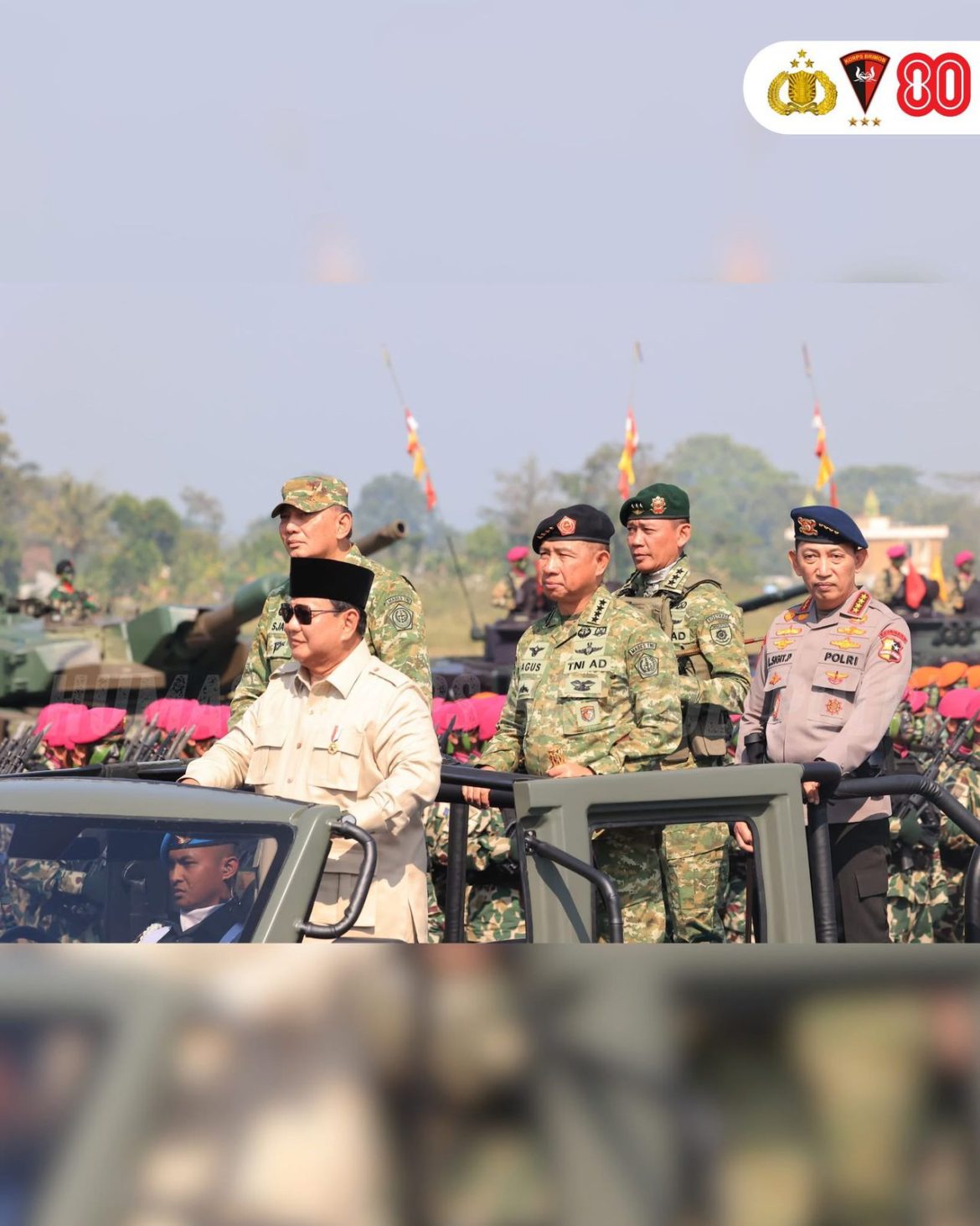 Dankorbrimob Polri Dampfdfingi Kapolri Hadiri Upacara Gelar Pasukan Operasional dan Kehormatan Militer di Batujajar