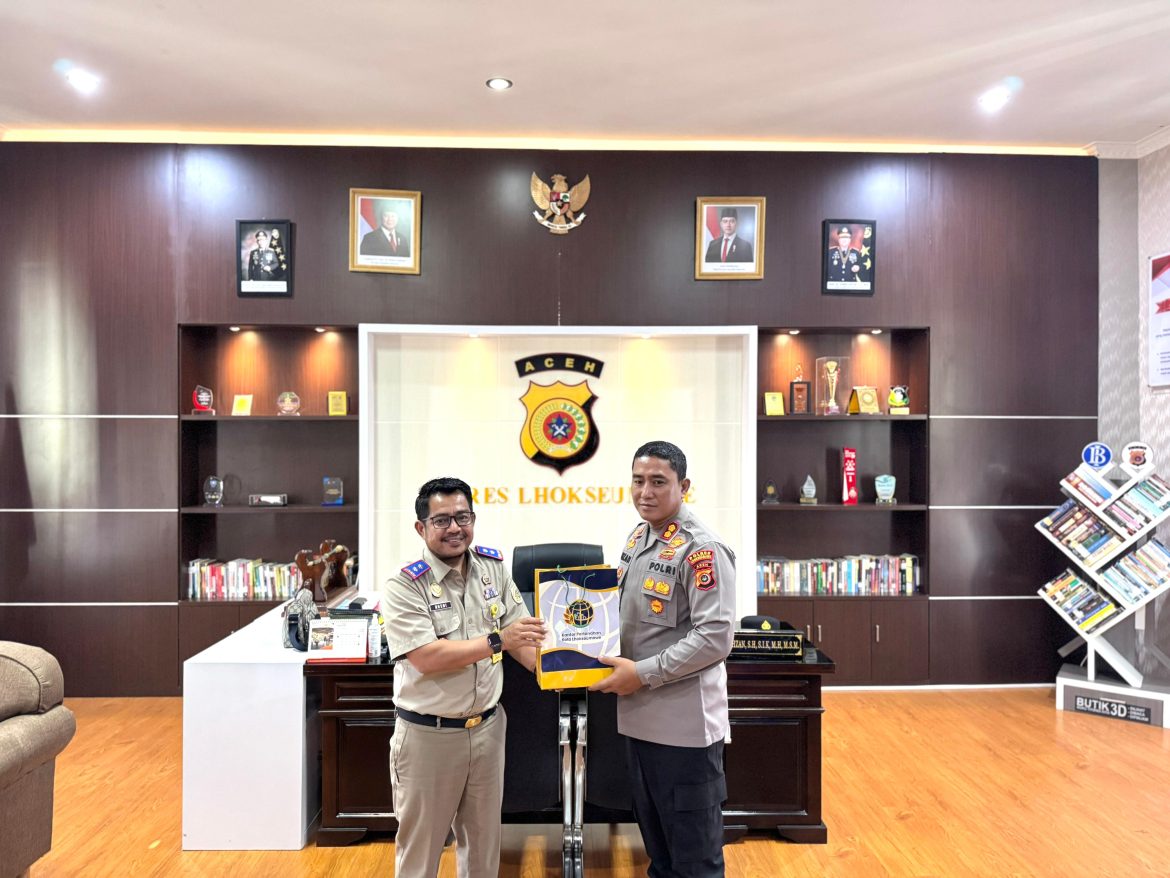 Kapolres Lhokseumawe Sambut Kunjungan Silaturahmi Kepala BPN Kota Lhokseumawe   