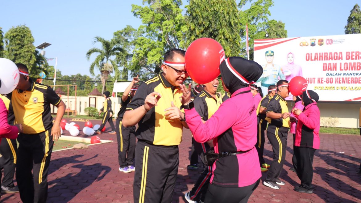 Polres Pekalongan Gelar Olahraga dan Lomba, Meriahkan HUT Ke-80 Kemerdekaan RI