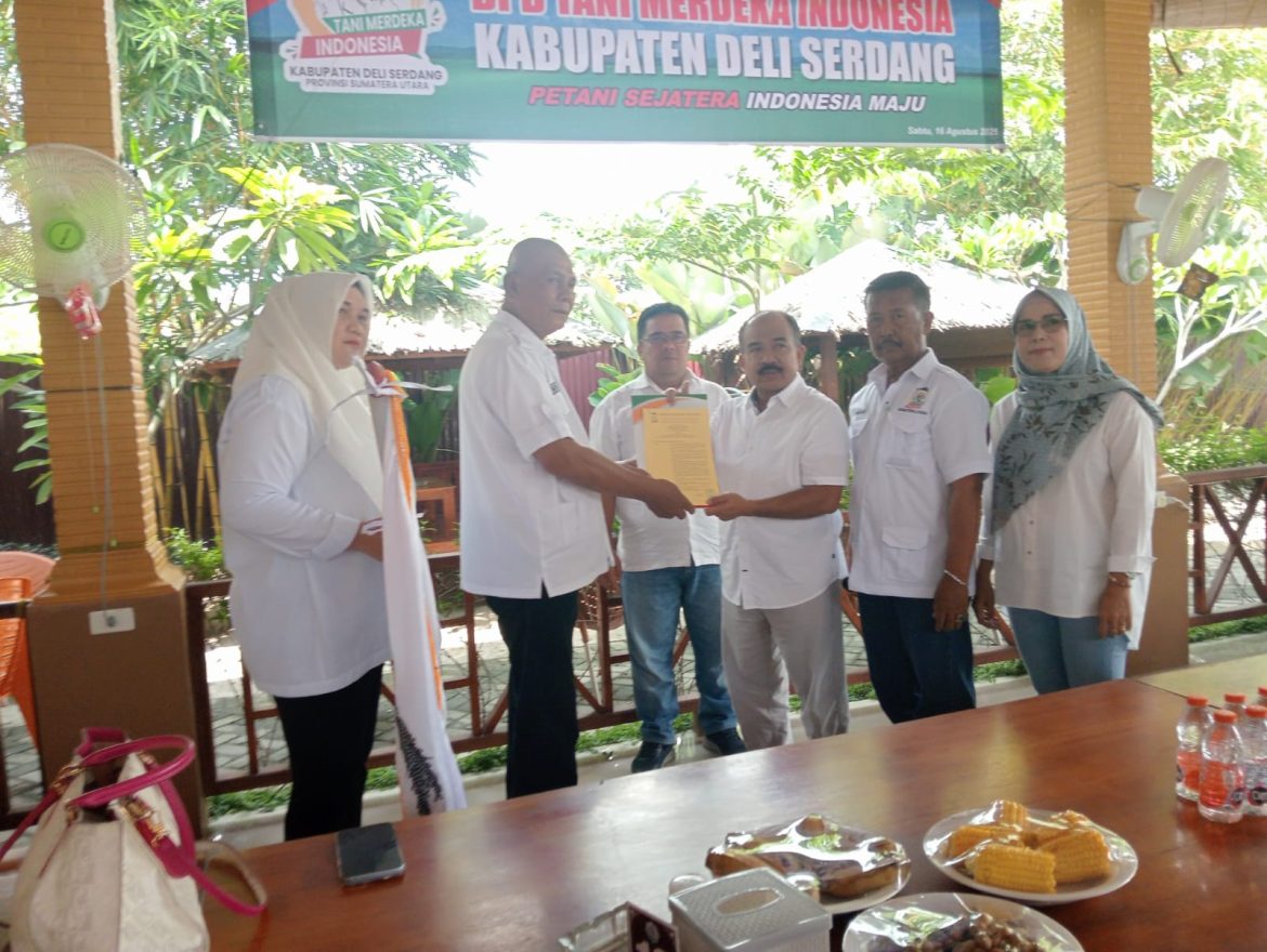 “H. Muhammad Chairum Resmi Pimpin Tani Merdeka Deli Serdang, Tegaskan Komitmen Perjuangkan Petani”