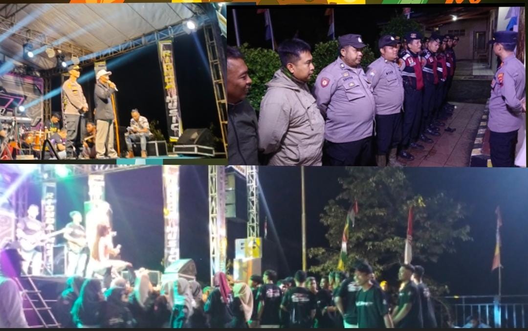 Polsek Lebakbarang Amankan Pertunjukan Dangdut di Dukuh Silenggak, Kapolsek Perkenalkan Diri ke Warga