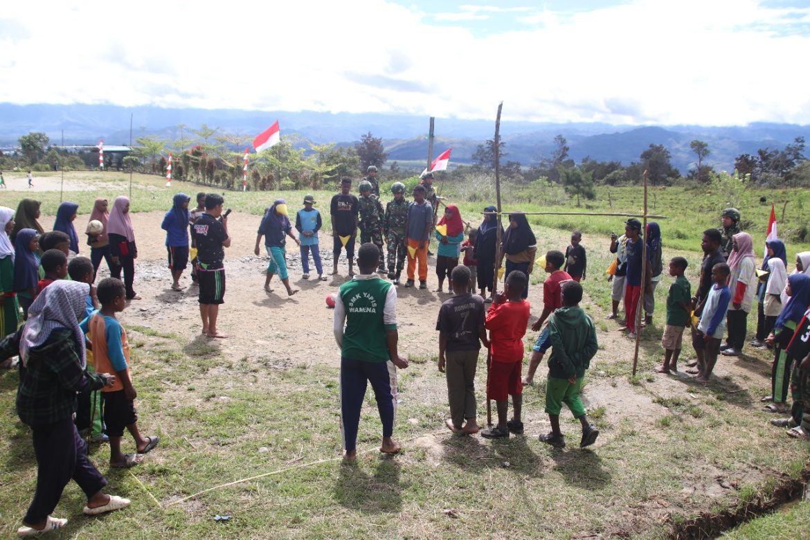 Semarak Kemerdekaan Satgas Yonif 521/DY di Papua Indonesia Ujung Timur   