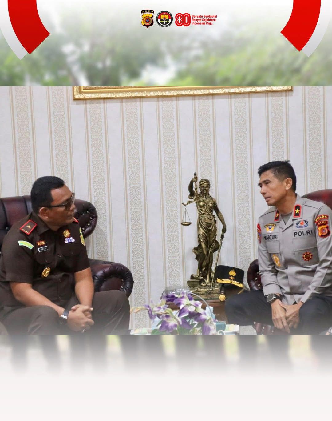 Kapolda Aceh Audiensi ke Kajati: Perkuat Sinergi Antar Penegak Hukum   