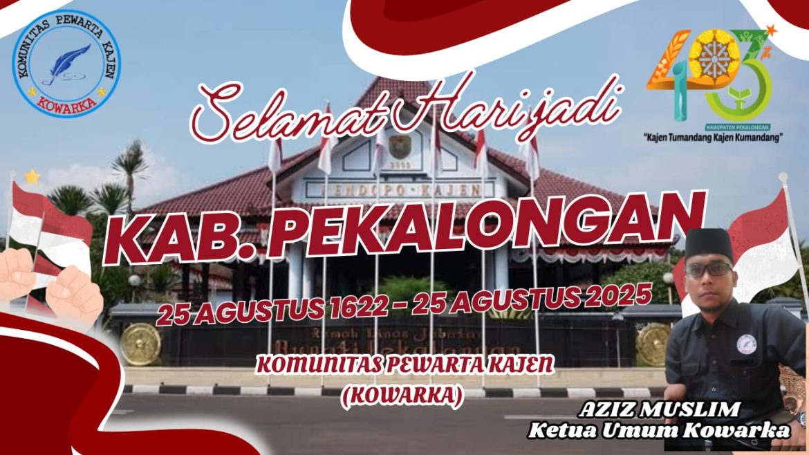 Hari Jadi Pekalongan, Ketua Kowarka Tekankan Peran Media Jaga Identitas dan Inovasi Daerah