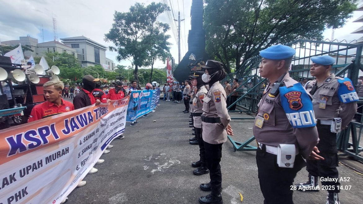 Apresiasi Polda Jateng atas Aksi Buruh di Gubernuran yang Berlangsung Tertib