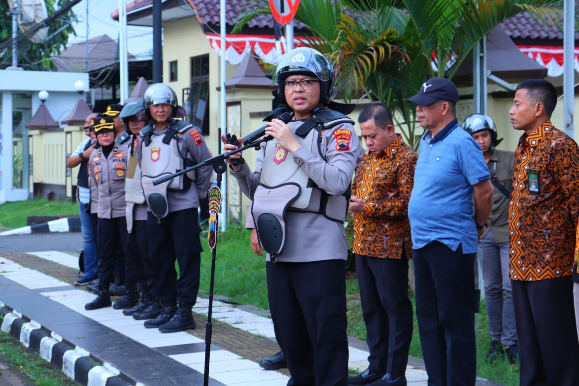 Polres Pekalongan Gelar Apel Kontinjensi Pengamanan Unjuk Rasa Bersama Forkopimda