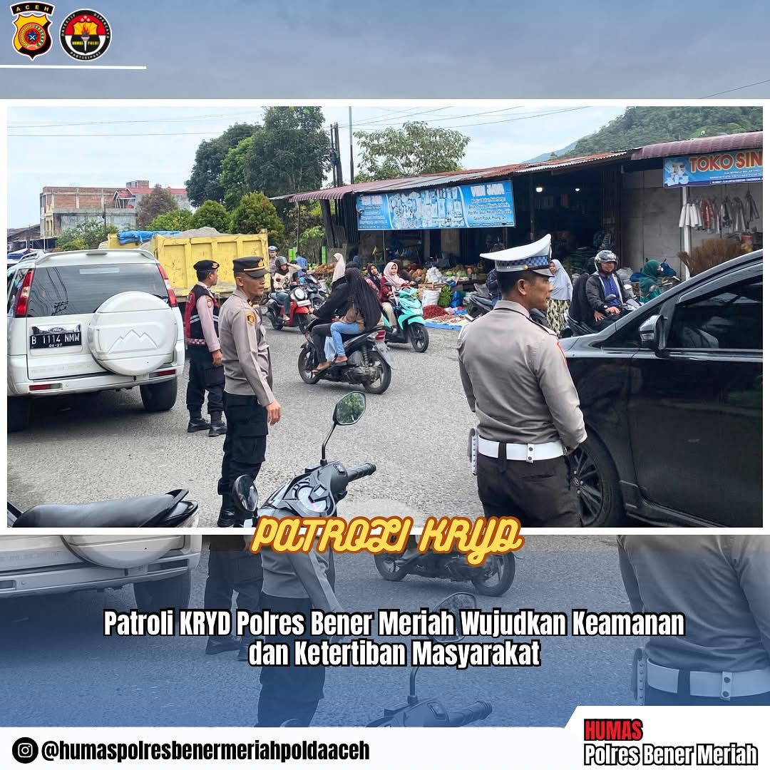 Patroli KRYD Polres Bener Meriah Wujudkan Keamanan Dan Ketertiban Masyarakat   