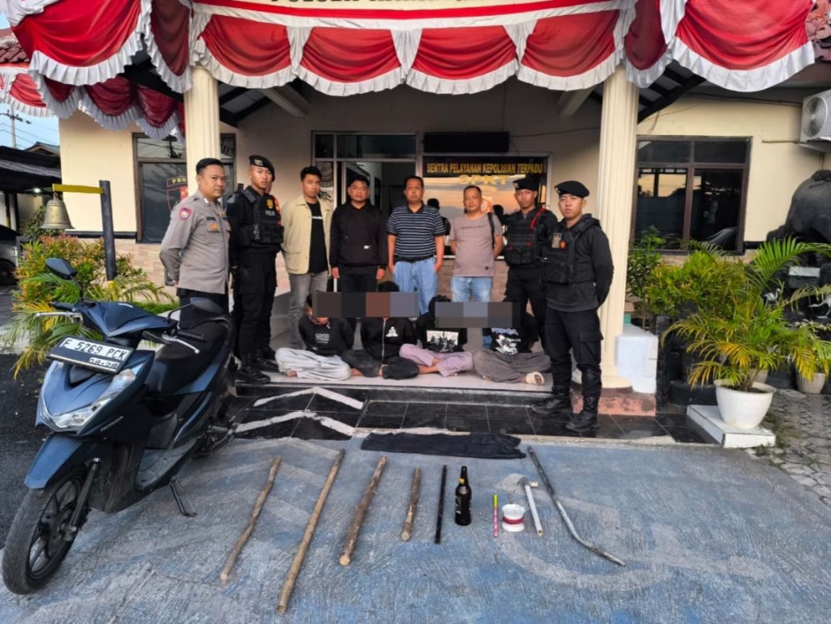 Polisi Amankan Empat Remaja di Karangampel Indramayu   