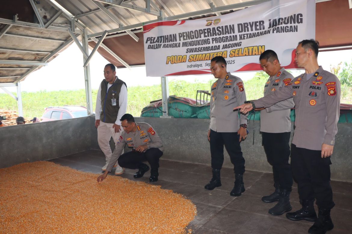 Polda Sumsel Gelar Pelatihan Pengoperasian Dryer Jagung di Polres Ogan Ilir, Guna Tingkatkan mutu dan Kualitas Jagung