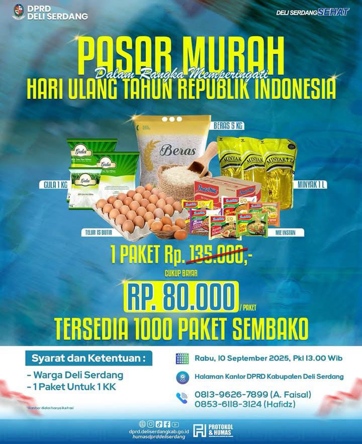 Masarakat di Bohongi Pasar Murah di DPRD Kabupaten Deliserdang Untuk Orang Kaya yg Bermobil Bukan Orang Miskin   