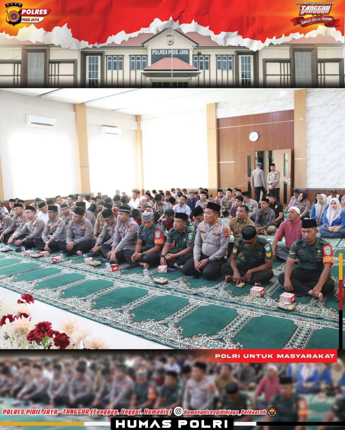Polres Pidie Jaya dan Forkopimda Peringati Maulid Nabi Muhammad SAW 1447 H dengan Doa Bersama   