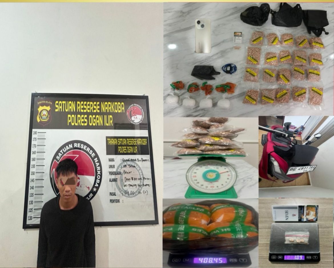 Terbaru: Sat Resnarkoba Polres Ogan Ilir Amankan Kurir dengan 10 Ribu Butir Ekstasi dan 408 Gram Sabu