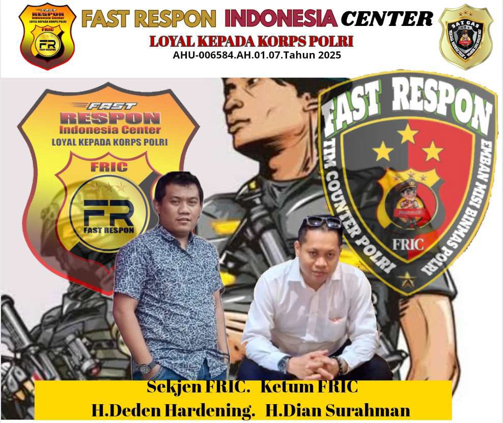 Ketum Fast Respon Indonesia Center : Segera Peresmian Kantor Pusat dan Pelantikan Pengurus Yang Loyal dan Solid Terhadap Polri    