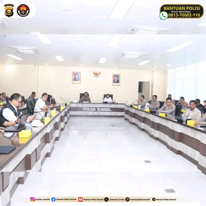Polda Sumsel Gelar Rapat Awal Kesiapan Kedatangan Kapolri pada Panen Raya Jagung Serentak Quartal III di OKU Timur