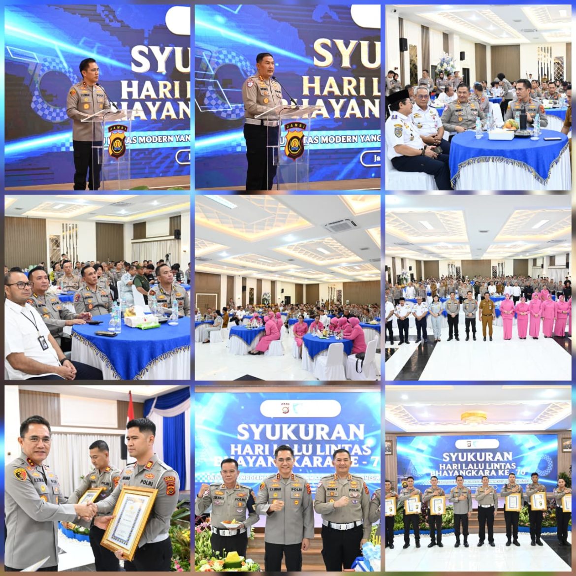 Polda Jambi Gelar Syukuran Hari Lalu Lintas Bhayangkara ke-70 Tahun 2025 “Lalu Lintas Yang Berkeselamatan Menuju Indonesia Emas”   