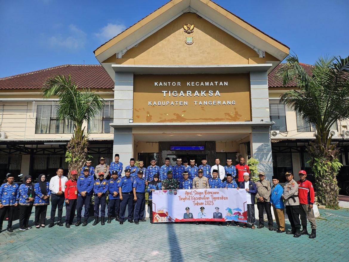 Polsek Tigaraksa Ikuti Apel Gabungan Hari Perhubungan ke-55 dan Kesiapsiagaan Bencana di Kecamatan Tigaraksa   