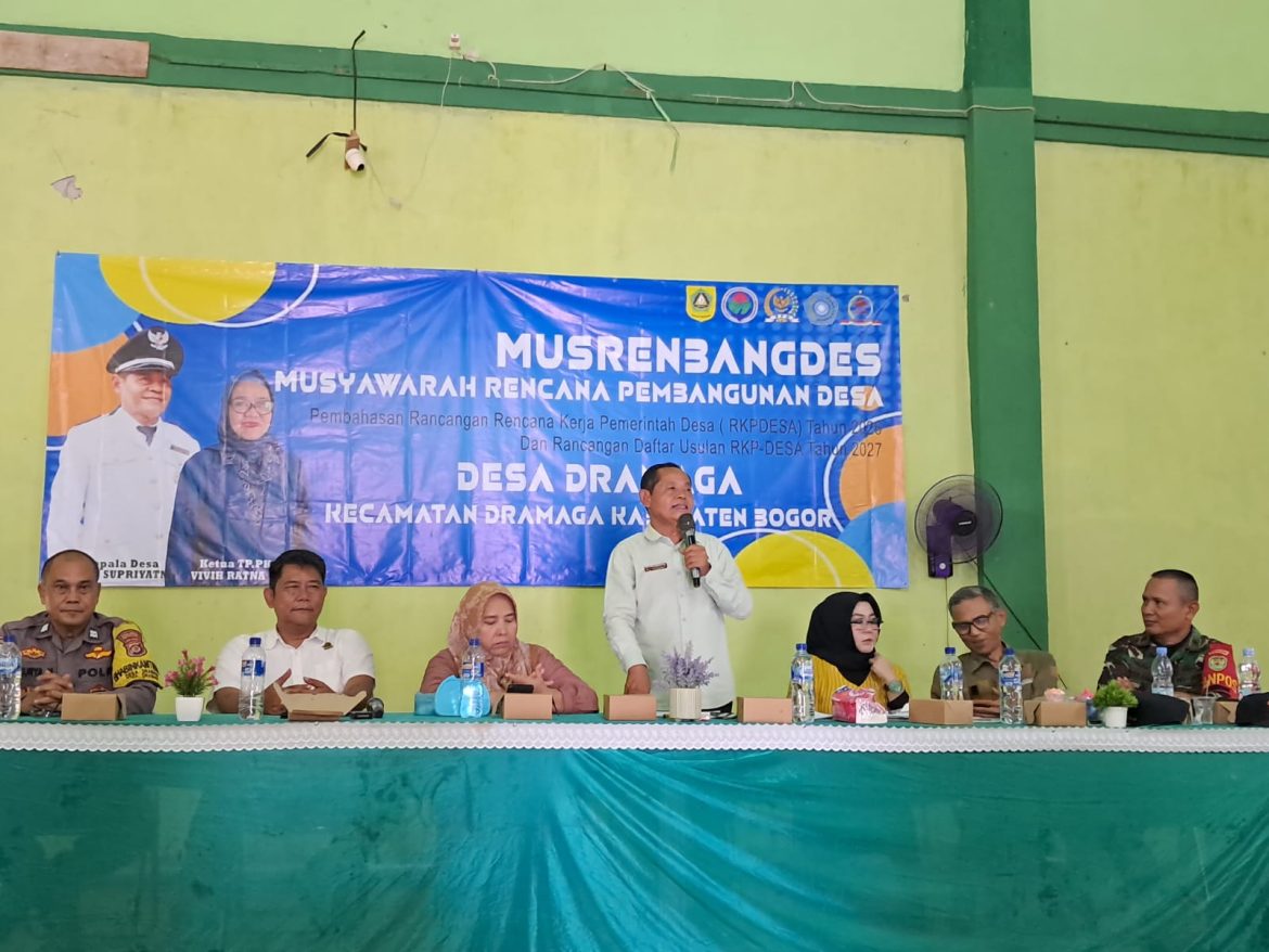 Bhabinkamtibmas Desa Dramaga Polsek Dramaga Hadiri Giat Musyawarah Rencana Pembangunan Desa (MUSRENBANGDES) Tahun 2026   