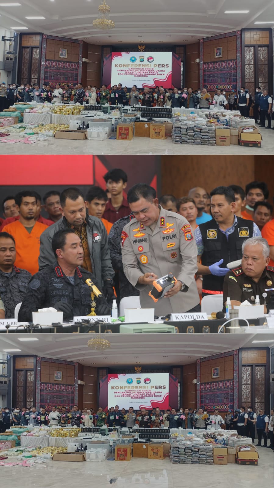 Sejarah! Ditresnarkoba Poldasu Sita 1,4 Ton Sabu, 6.004 orang Tersangka   