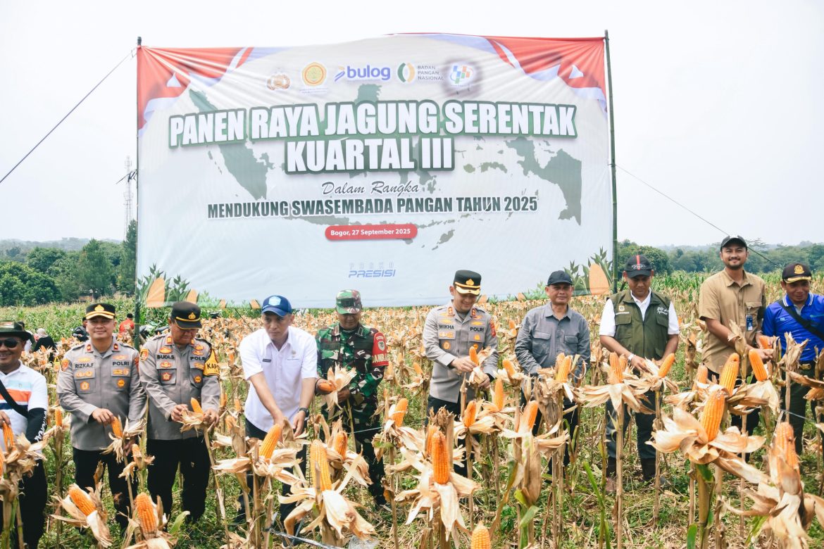 Polres Bogor Hadiri Panen Raya Jagung Serentak Kuartal III Melalui Zoom Meeting   