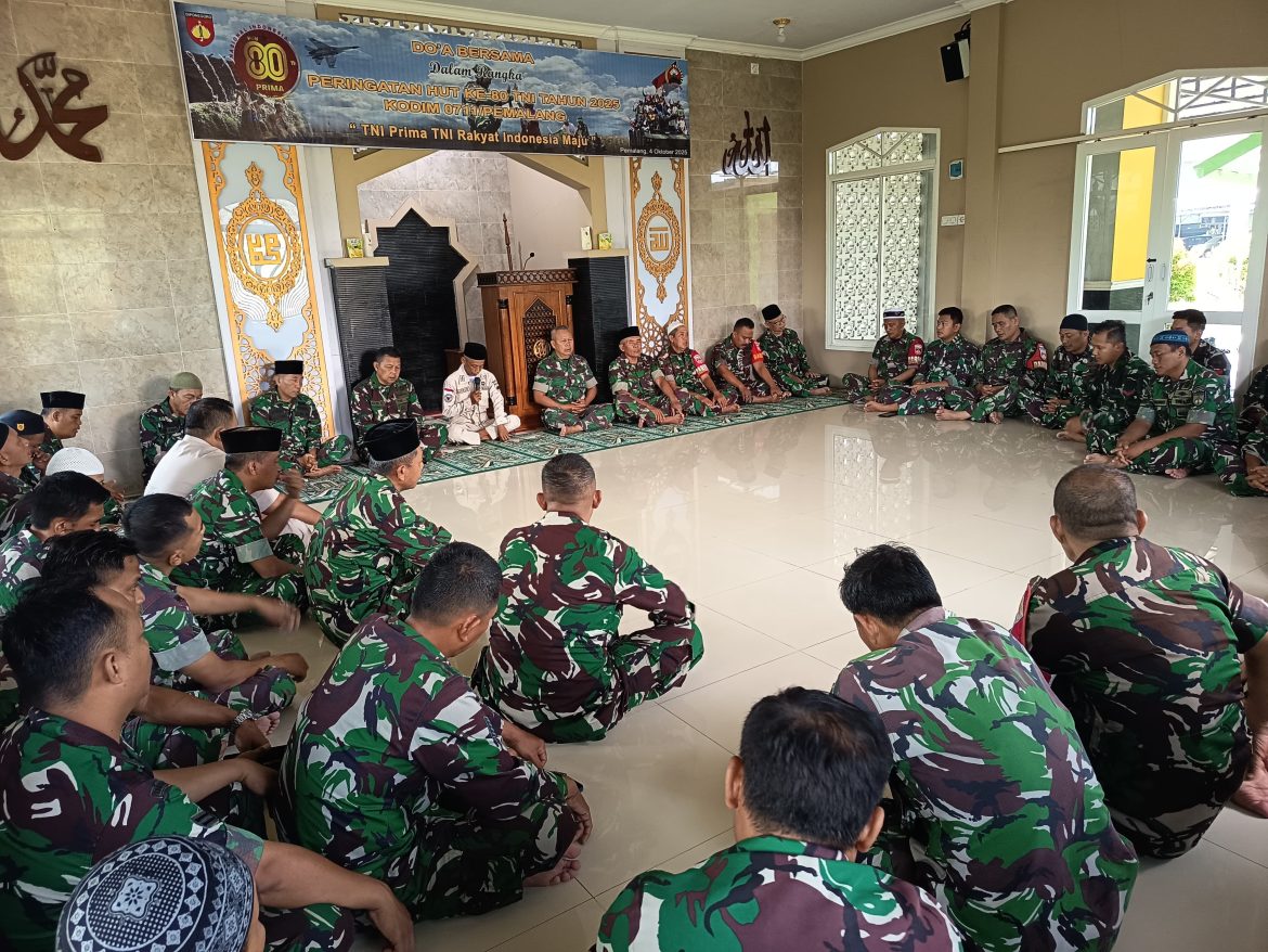 Kodim Pemalang Gelar Doa Bersama Peringati HUT ke-80 TNI Tahun 2025