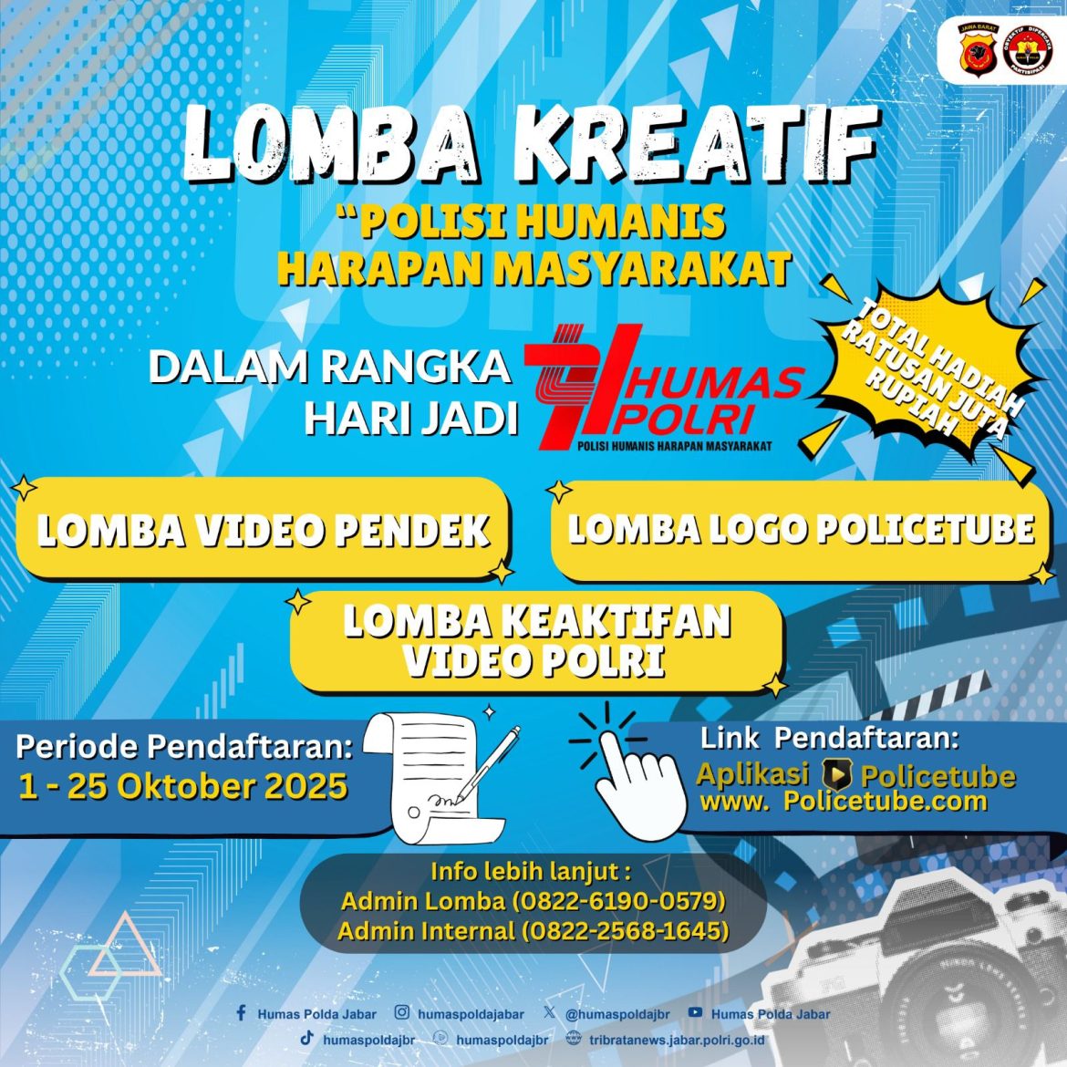 Humas Polri Gelar Lomba Kreatif Terbuka untuk Masyarakat dalam Rangka Hari Jadi ke-74 Tahun 2025   