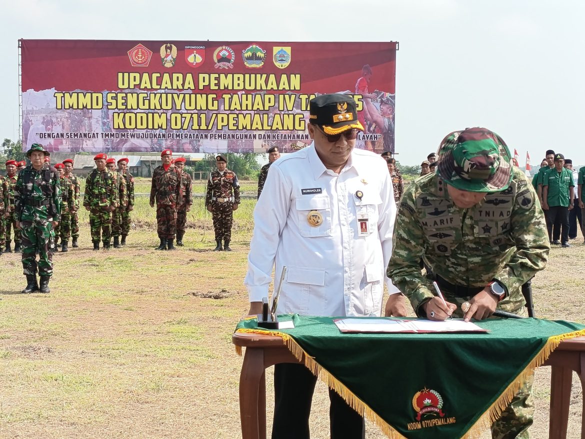TMMD Sengkuyung Tahap IV Tahun 2025 Kodim Pemalang di Desa Sukorejo Resmi Dibuka Wakil Bupati Pemalang