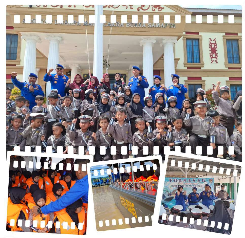 POLISI SAHABAT ANAK, DITPOLAIRUD POLDA JAMBI EDUKASI SISWA RA AL-IKHLAS TENTANG DUNIA MARITIM   