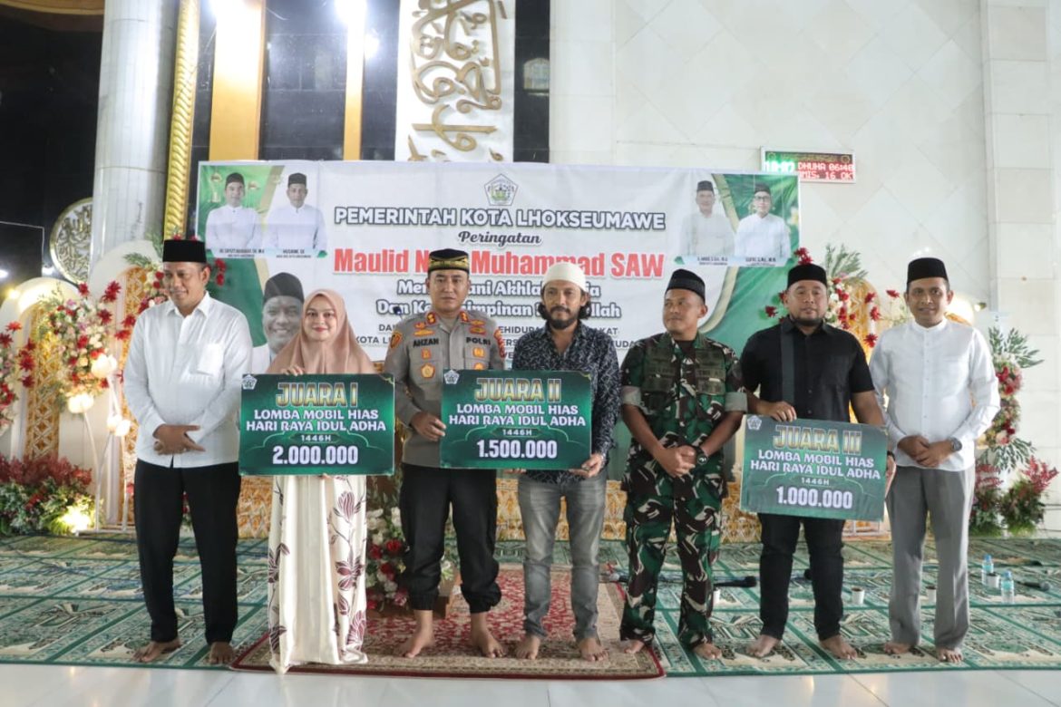 Kapolres Lhokseumawe Hadiri Peringatan Maulid Nabi di Islamic Center, Polres Kerahkan Personel untuk Pengamanan   