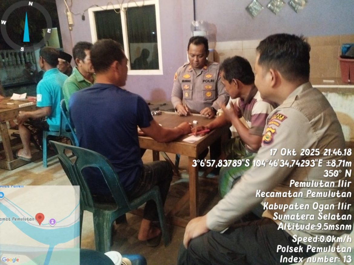 Polres Ogan Ilir, Polsek Pemulutan Gelar Patroli Dialogis dan Sambang untuk Ciptakan Kamtibmas Kondusif