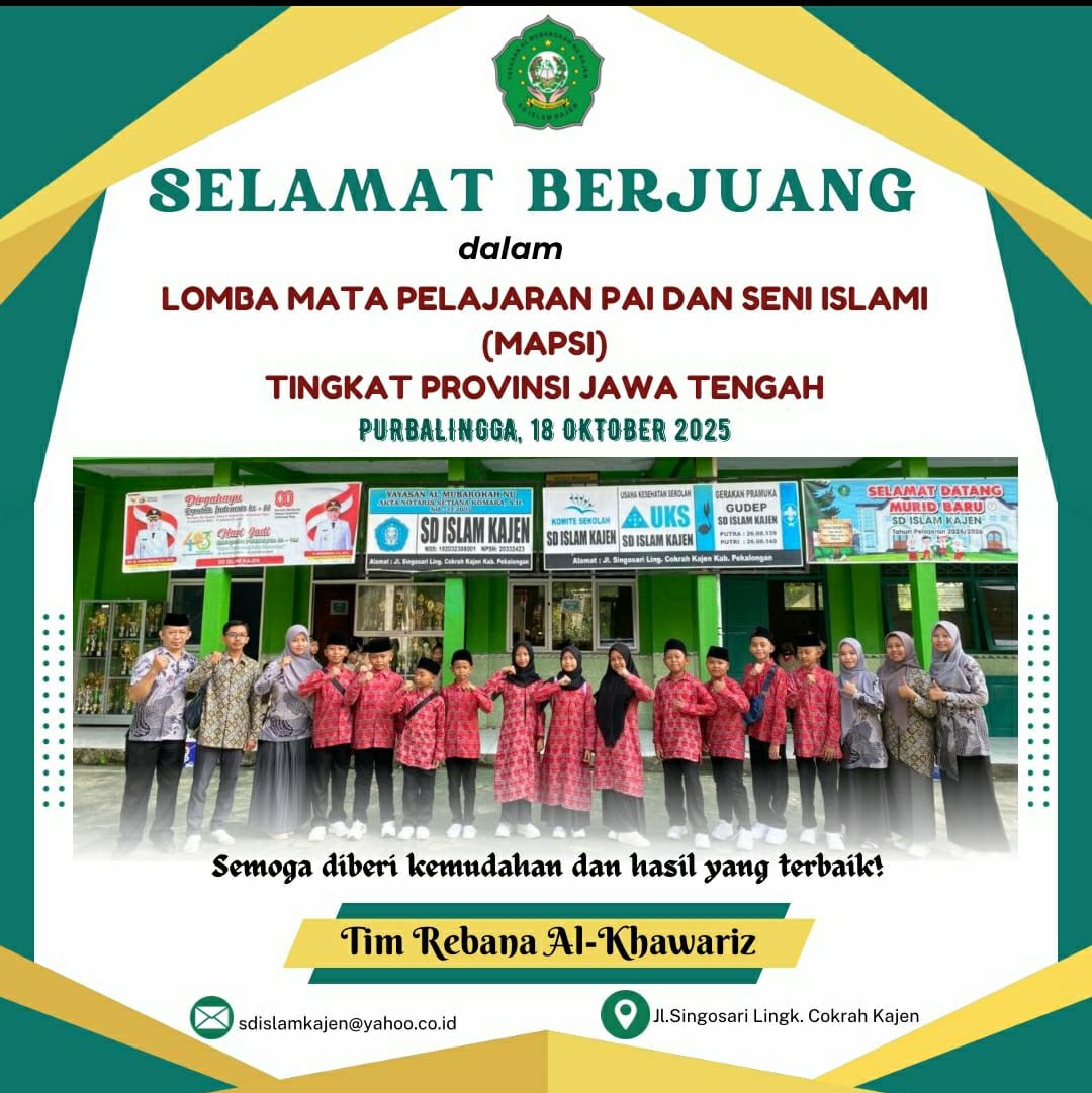 Rebana Al-Khawarij SD Islam Kajen Wakili Kabupaten Pekalongan di Ajang MAPSI Jawa Tengah 2025