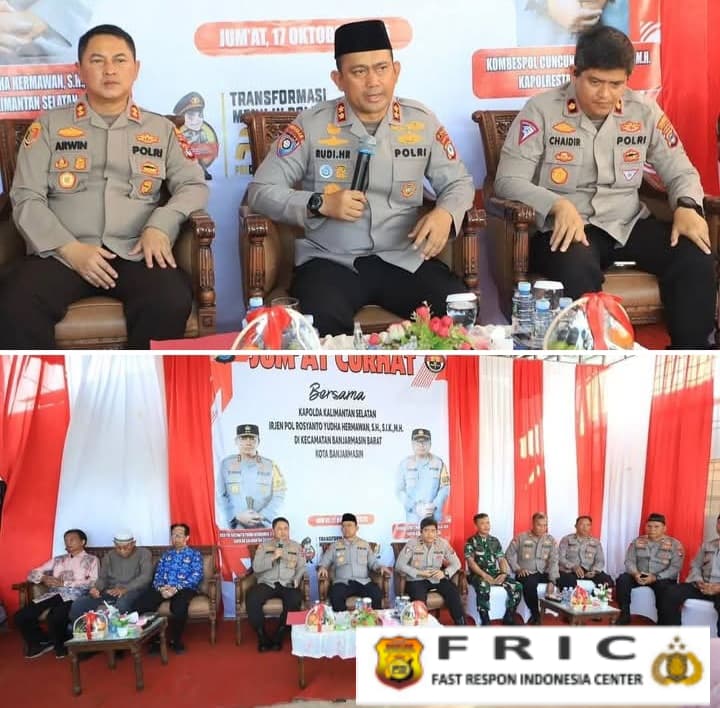 Jumat Curhat Kapolda Kalsel Sambangi Warga Kuin Selatan Banjarmasin   