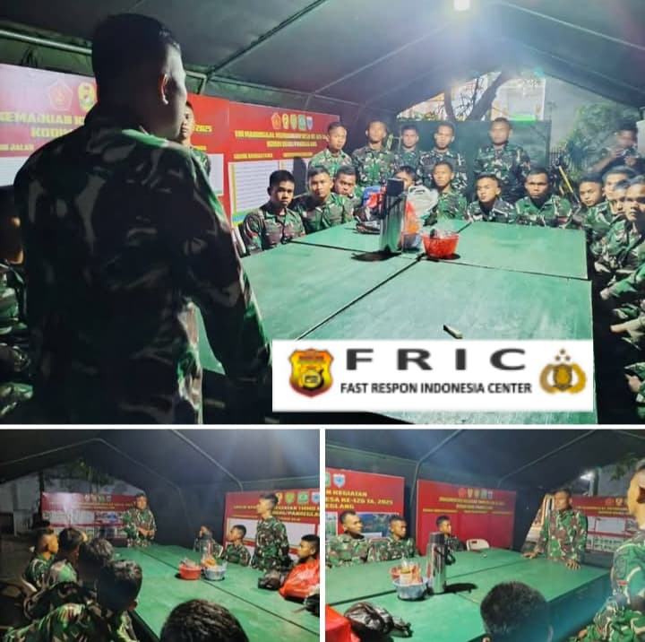 Danton Satgas TMMD Ke-126 Kodim 0601/Pandeglang Laksanakan Briefing Malam untuk Persiapan Kegiatan Esok Hari   