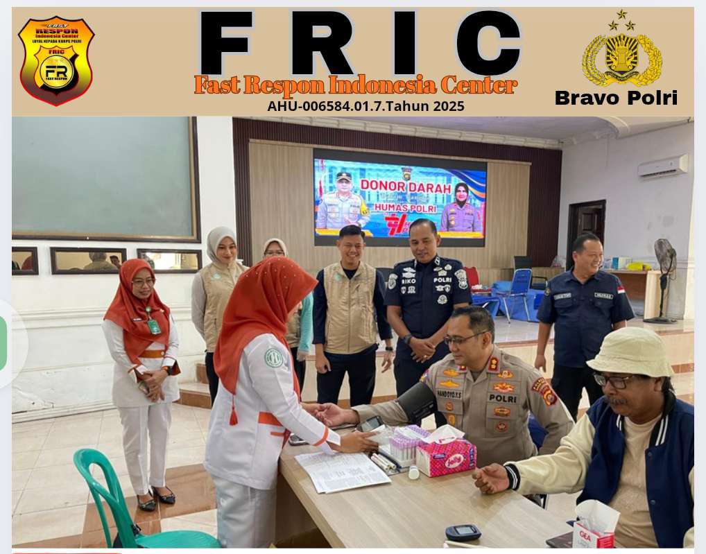 Polres Batanghari Gelar Donor Darah Serentak Rangka Hari Jadi Humas Polri Ke-74 .   