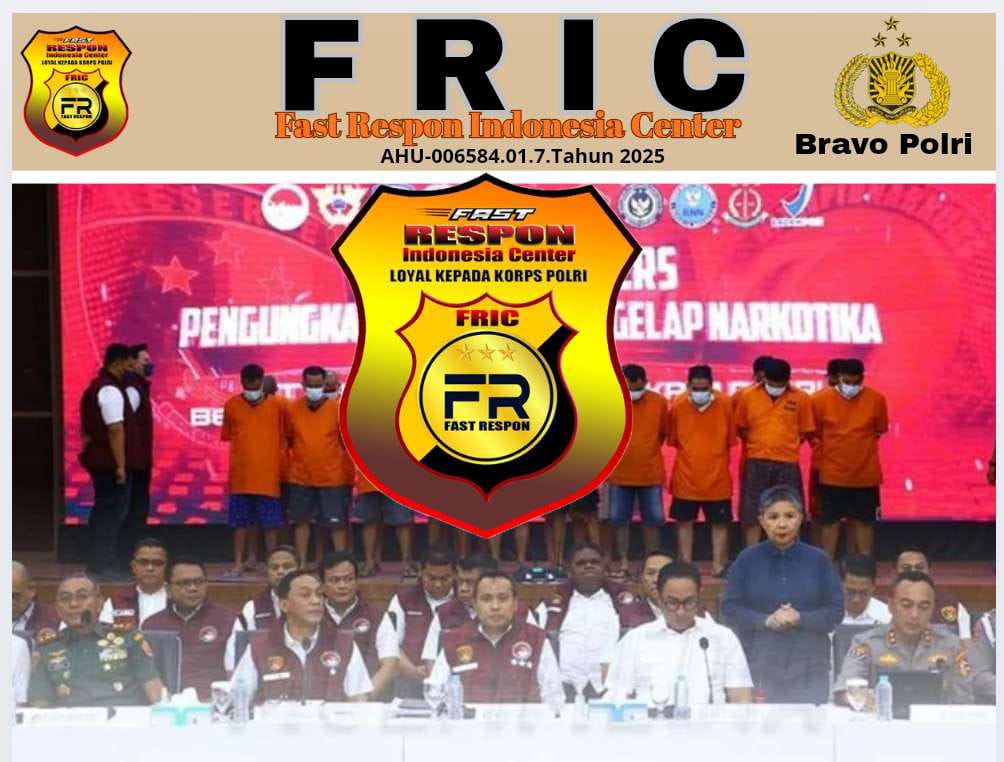 FRIC Apresiasi Kinerja Terbaik Bareskrim Polri Atas Keberhasilan Ungkap 38.934 Kasus Narkotika dengan BB 197,71 Ton.