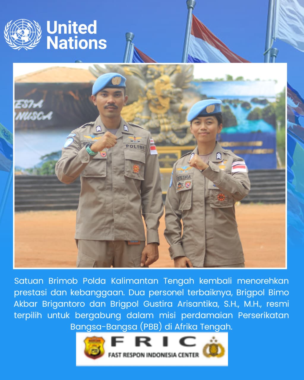 Serving For Peace : Brimob Kalteng Tegakkan Kemanusiaan Di Bumi Afrika
