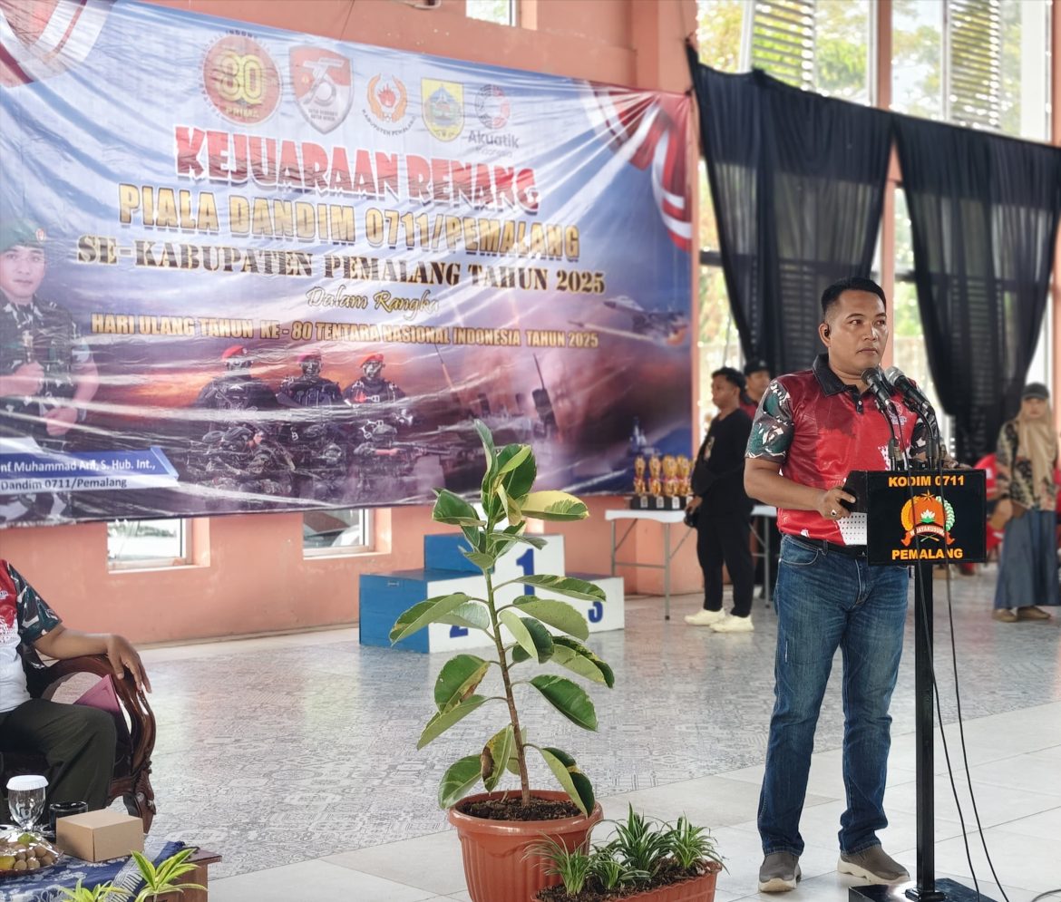 Kejuaraan Renang Piala Dandim Pemalang Tahun 2025 Resmi Dibuka Dandim 0711/Pemalang