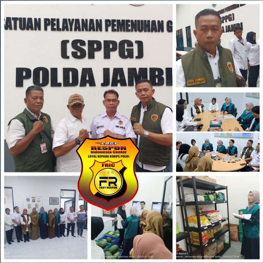 Sidak Di SPPG Polri Polda Jambi, FRIC Jambi Bersama BAIN-HAM Nyatakan” Sesuai SOP Layak Jadi Contoh ”    