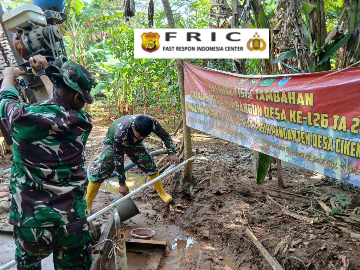 Satgas TMMD Ke-126 Laksanakan Pengeboran Sumur Titik ke-3 untuk Fasilitas Umum di Kampung Pasir Penganten, Desa Cikentrung — Progres Capai 75%   