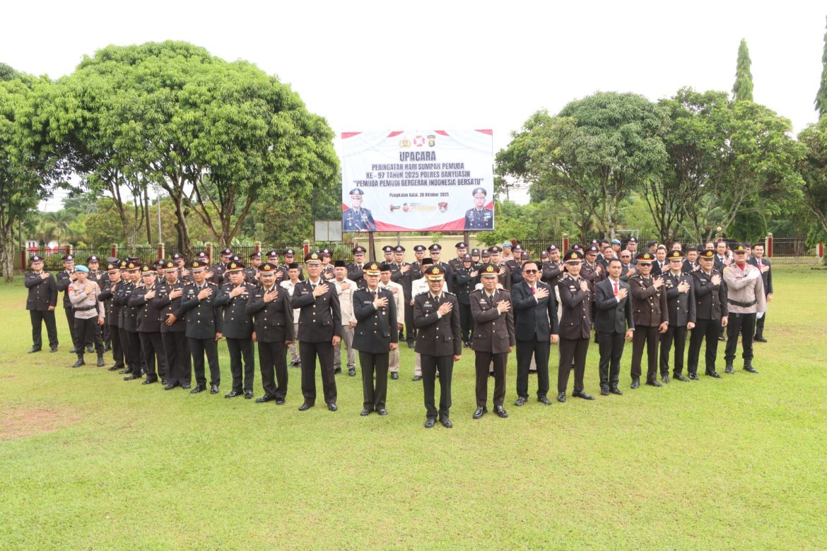 Polres Banyuasin Sukses Gelar Upacara Peringati Hari Sumpah Pemuda ke-97