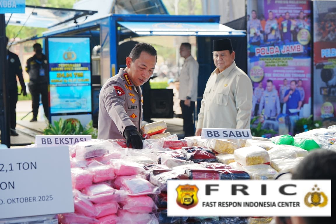 Presiden Pimpin Pemusnahan 214,84 Ton Narkoba oleh Polri, Kapolri: Tindak Lanjut Asta Cita    