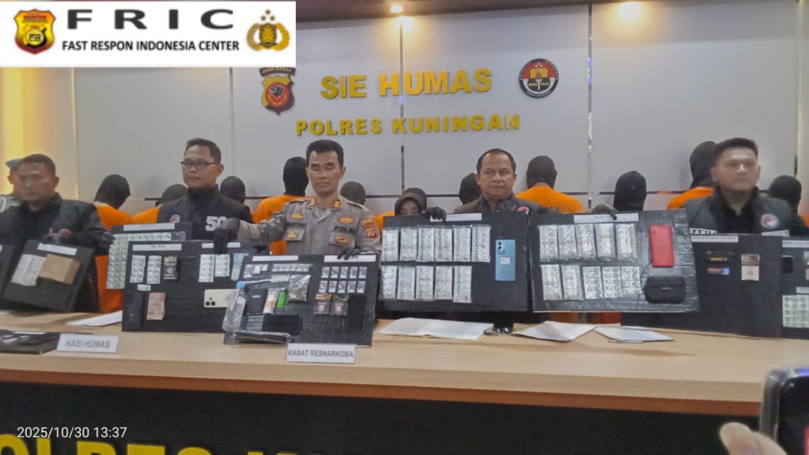 Satres Narkoba Polres Kuningan Ungkap 13 Kasus Narkoba, 17 Tersangka Diamankan   
