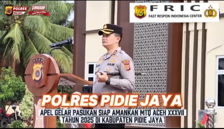 Polres Pidie Jaya Gelar Apel Pasukan, Pastikan Kesiapan Pengamanan MTQ Aceh XXXVII Tahun 2025   