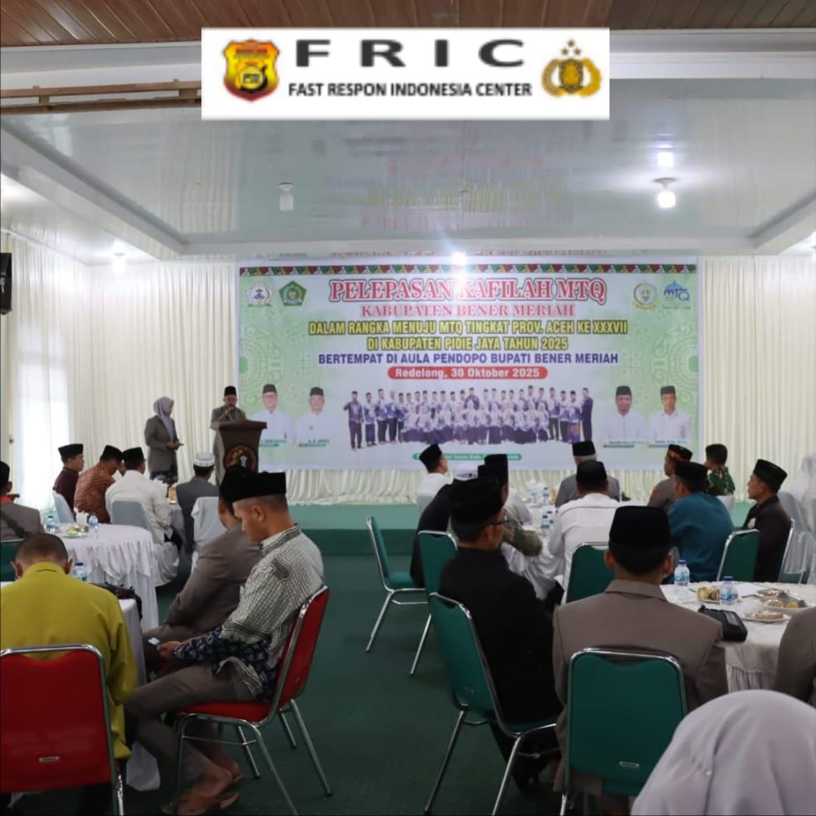 Kapolres Bener Meriah Hadiri Pelepasan Kafilah MTQ Menuju Tingkat Provinsi Aceh di Pidie Jaya   