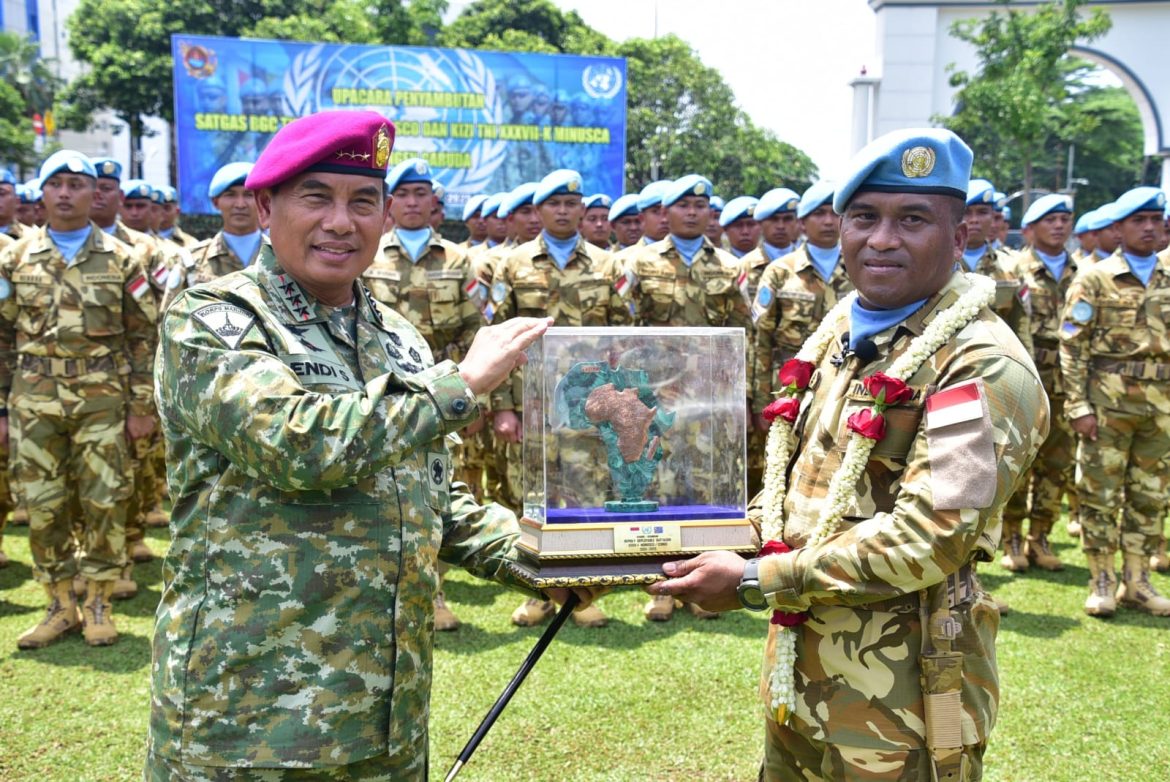 Komandan Pasmar 1 Ikuti Upacara Penyambutan Prajurit Usai Bergabung Dalam Misi PBB   